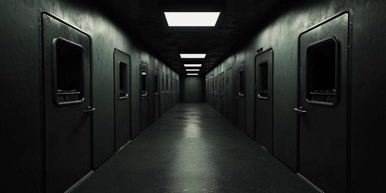 Underground lab crime scene