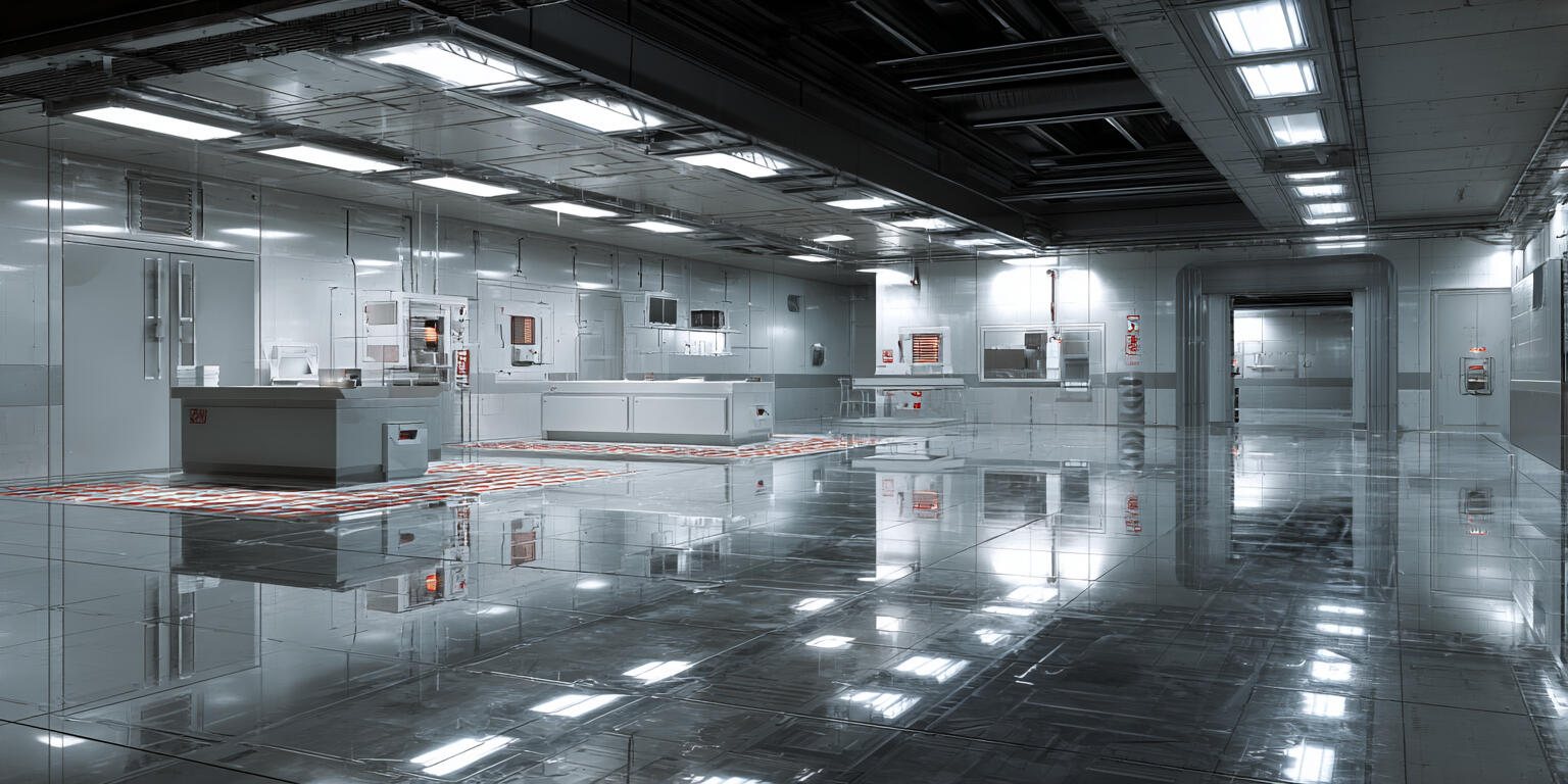 Underground lab crime scene